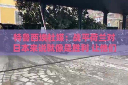 特鲁西埃社媒:战平荷兰对日本来说就像是胜利 让他们收获自信 特鲁西埃社媒:战平荷兰对日本来说就像是胜利 让他们收获自信